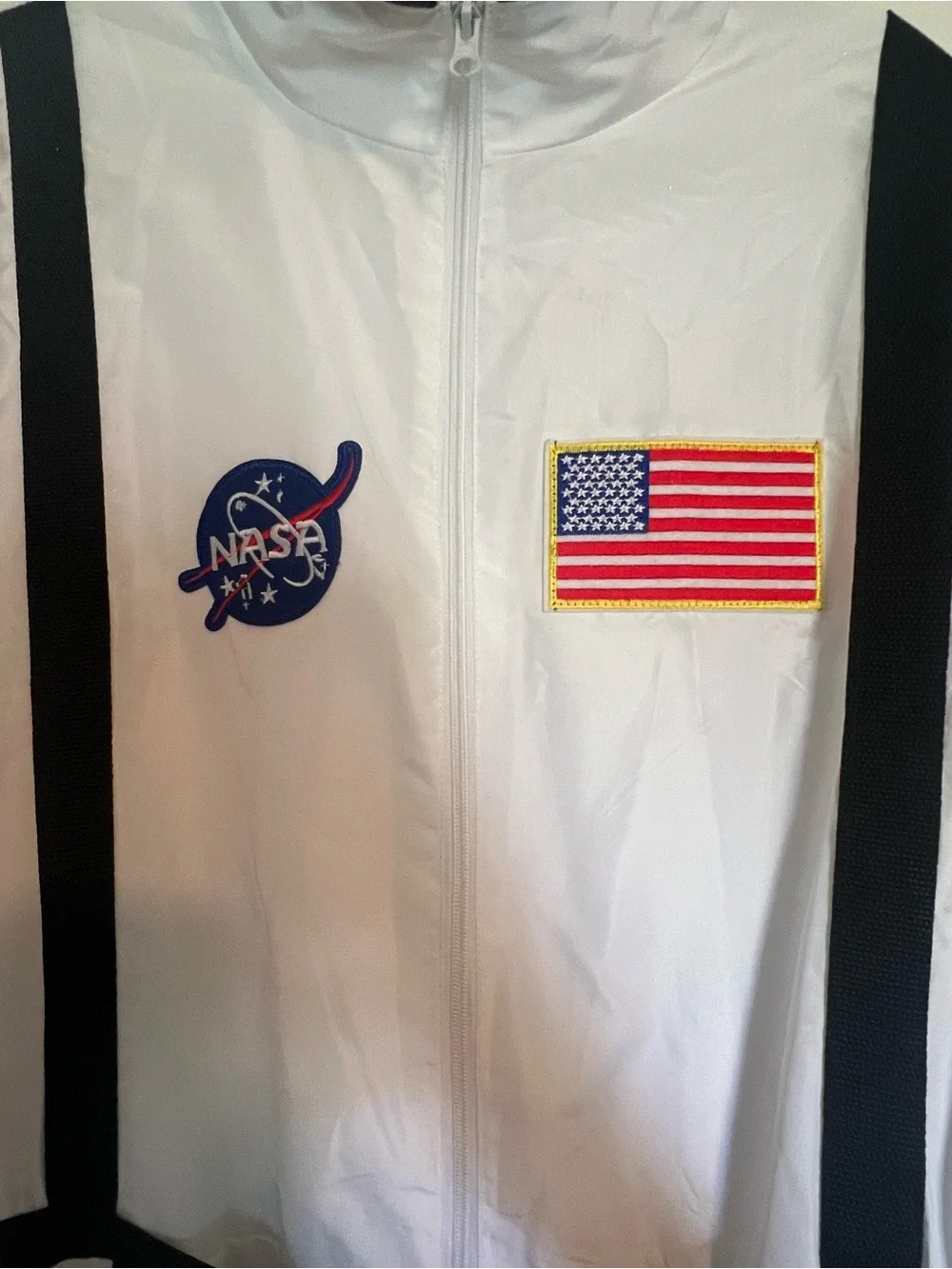 Men's XXL NASA Astronaut Costume Jumpsuit | White Flight Suit Outer Space